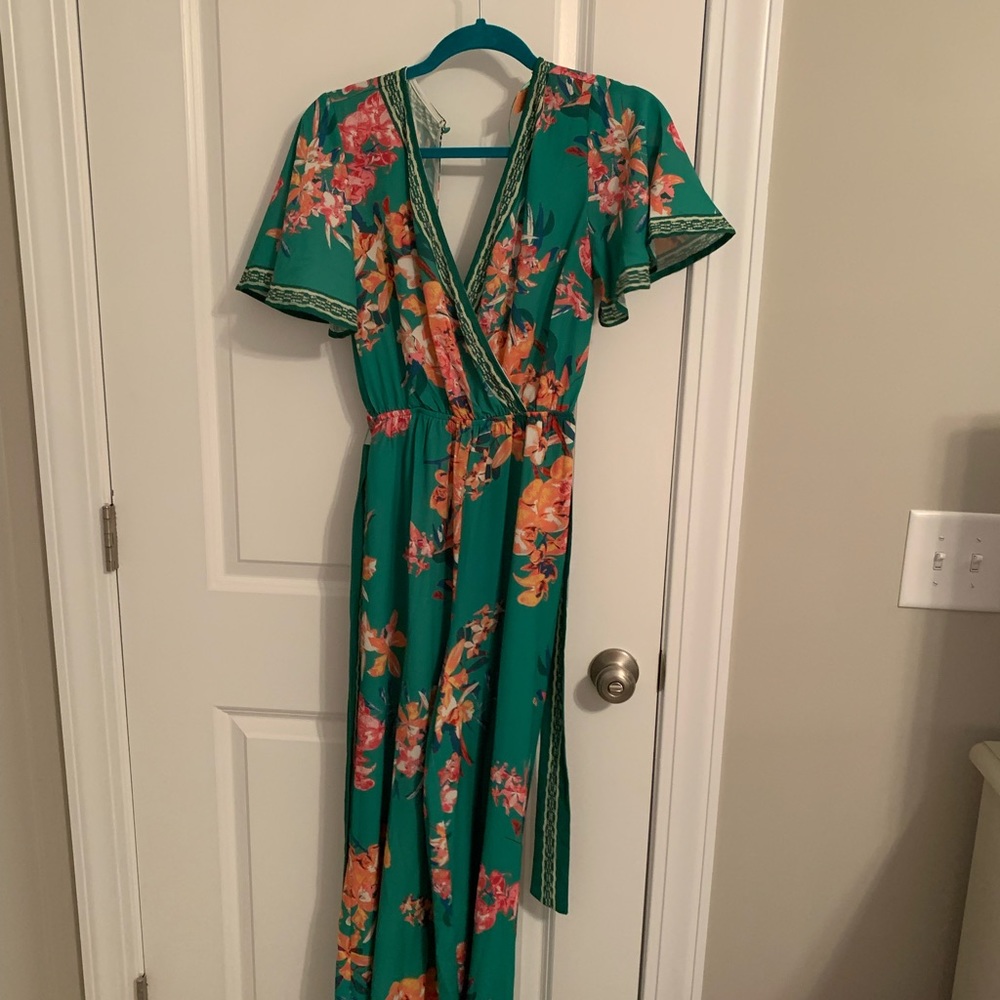 Bell bottom jump suit